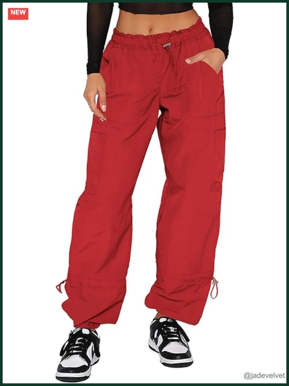 Cargo Pants Women, Parachute Pants, Y2K Festival Outfits, Lightweight Nylon,